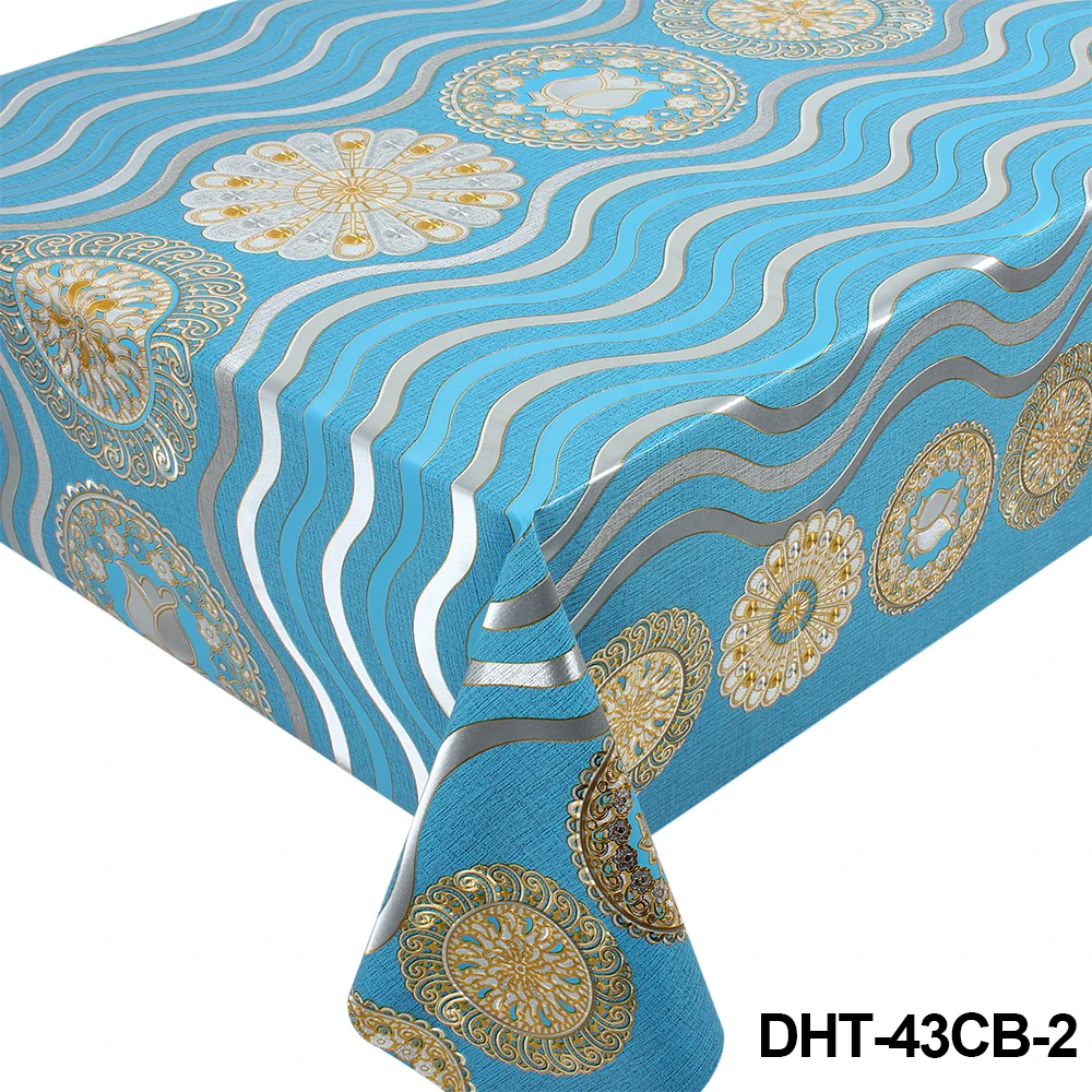 Polyester Backing PVC Embossed Oilcloth Tablecloth