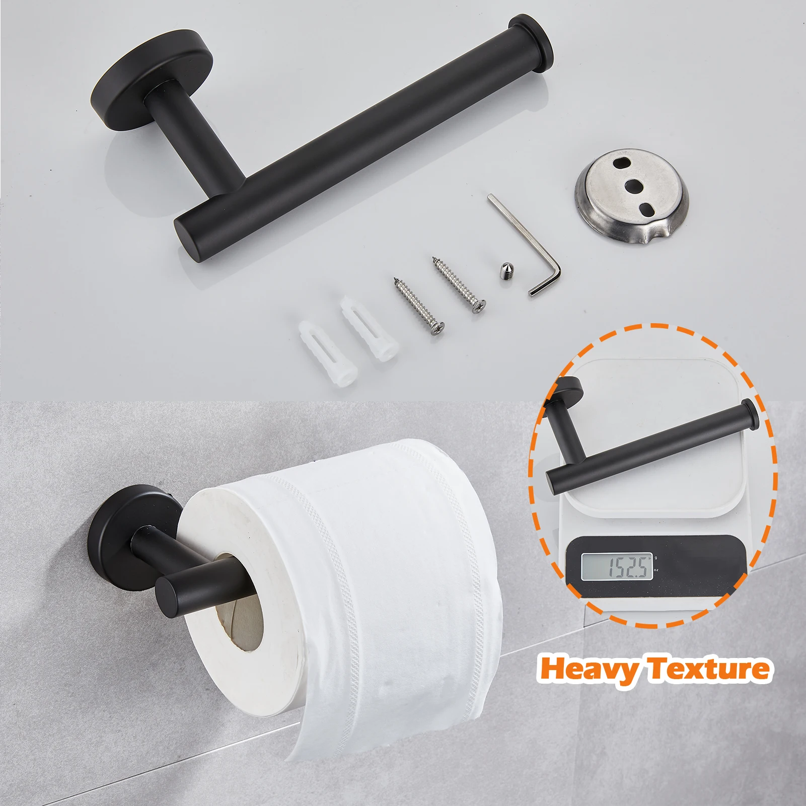 Набор из четырех предметов, современный черный набор для ванной комнаты из нержавеющей стали, набор аксессуаров для ванной комнаты