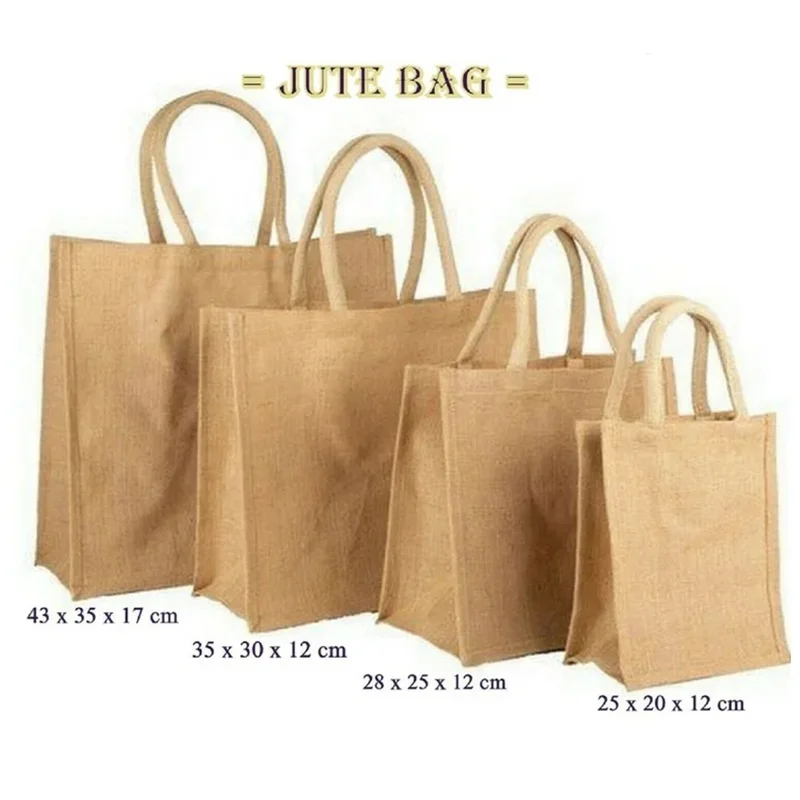 Sympathybag Jute Bag With Handle Tote Bag Linen Shopping Bag
