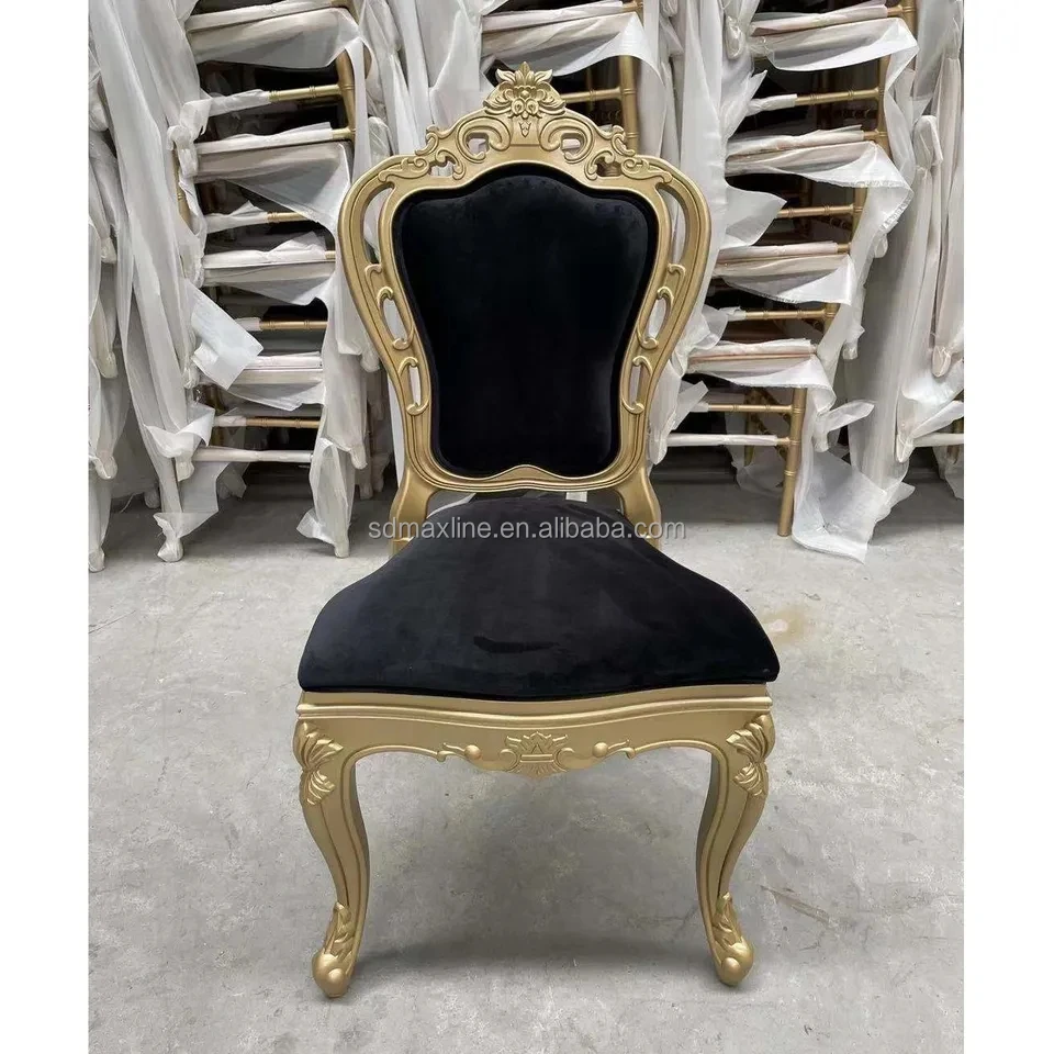 China Factory Direct Luxury Royal Wedding Plastic Resin Louis Chair
