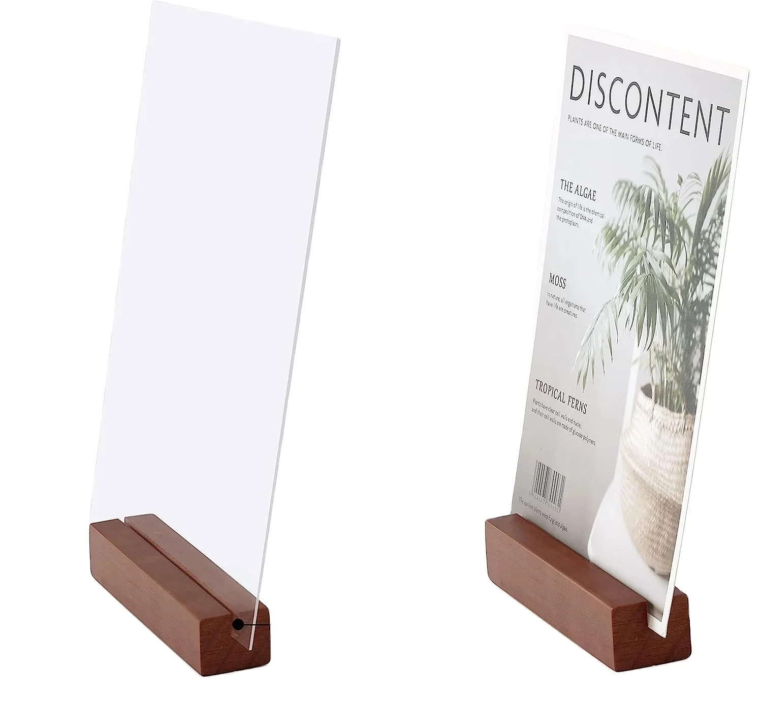 Different Sizes Customizable Solid Wood Business Card Holder Stand for Office Restaurant Dining Table Card Holder Wood
