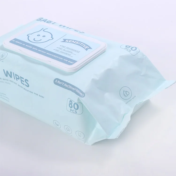 Absorbent Disposable Premium Nonwoven Wet Baby Wipes Soft Wet Wipes for Kids