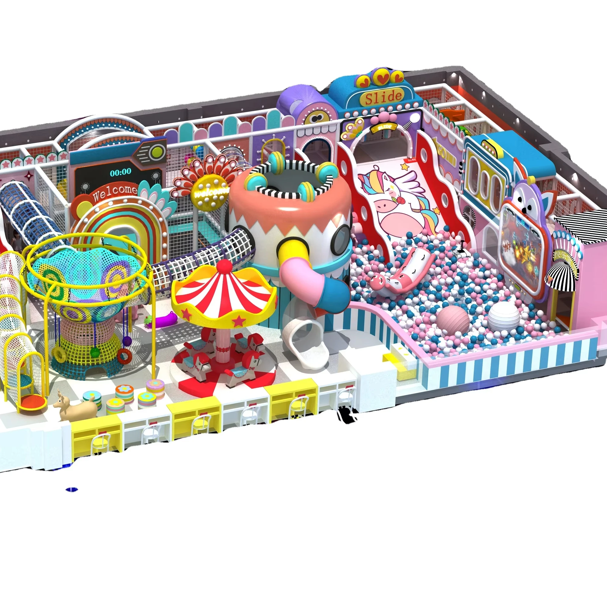 Amusement Park Facilities Commercial Interactive Inflatable Kid Soft Indoor Baby Playground Pvc Foam Pipe Equipment For Children