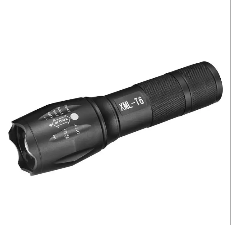 
Waterproof XML T6 zoomable Tactical Aluminum Hunting Hiking handheld 18650 Battery flashlight Torch Lamp Lights 