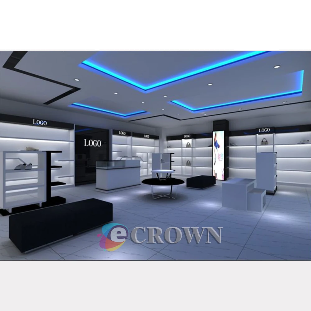 Popular store design display furniture for Footwear interior decoration ODM