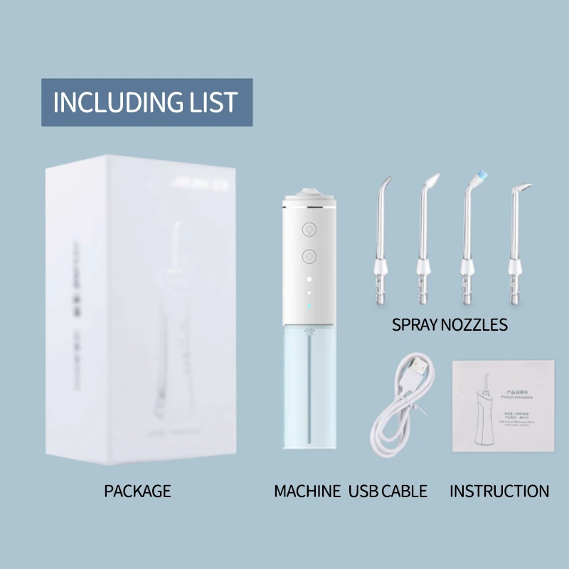 Professional Oral Irrigator Rechargeable Portable Dental Irrigator Teeth Clean Oral Dental Floss Water Jet Irrigator