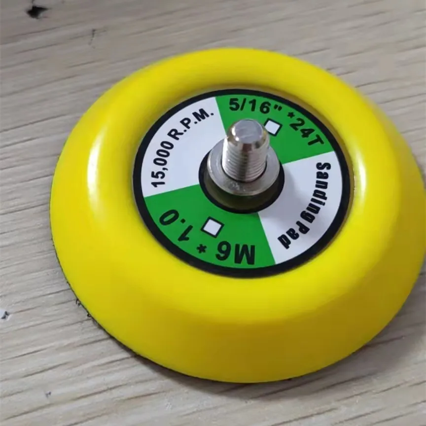 Factory Supply 3-inch Hook And Loop 3inch Sanding Pad Pu Material M6x1.0 Max Speed 15000rpm