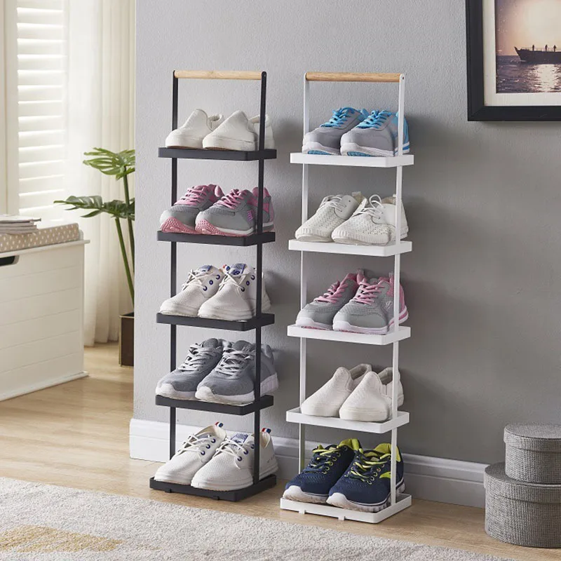 Shoe Rack Black 5 Tier Layer Modern Luxury Living Furniture  Holder Shelf Stand Metal Storage Organizer Shoe Rack For Store Home