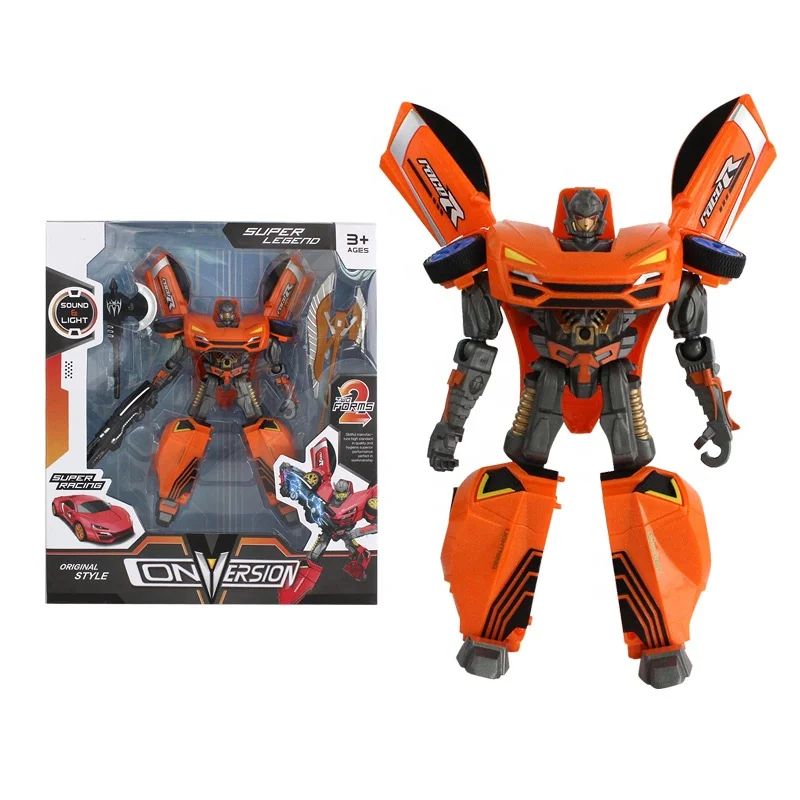 Hot Sale Kids Deformation Robot Toys Transform Car Toy With Light Sound Morphing Toys For Children