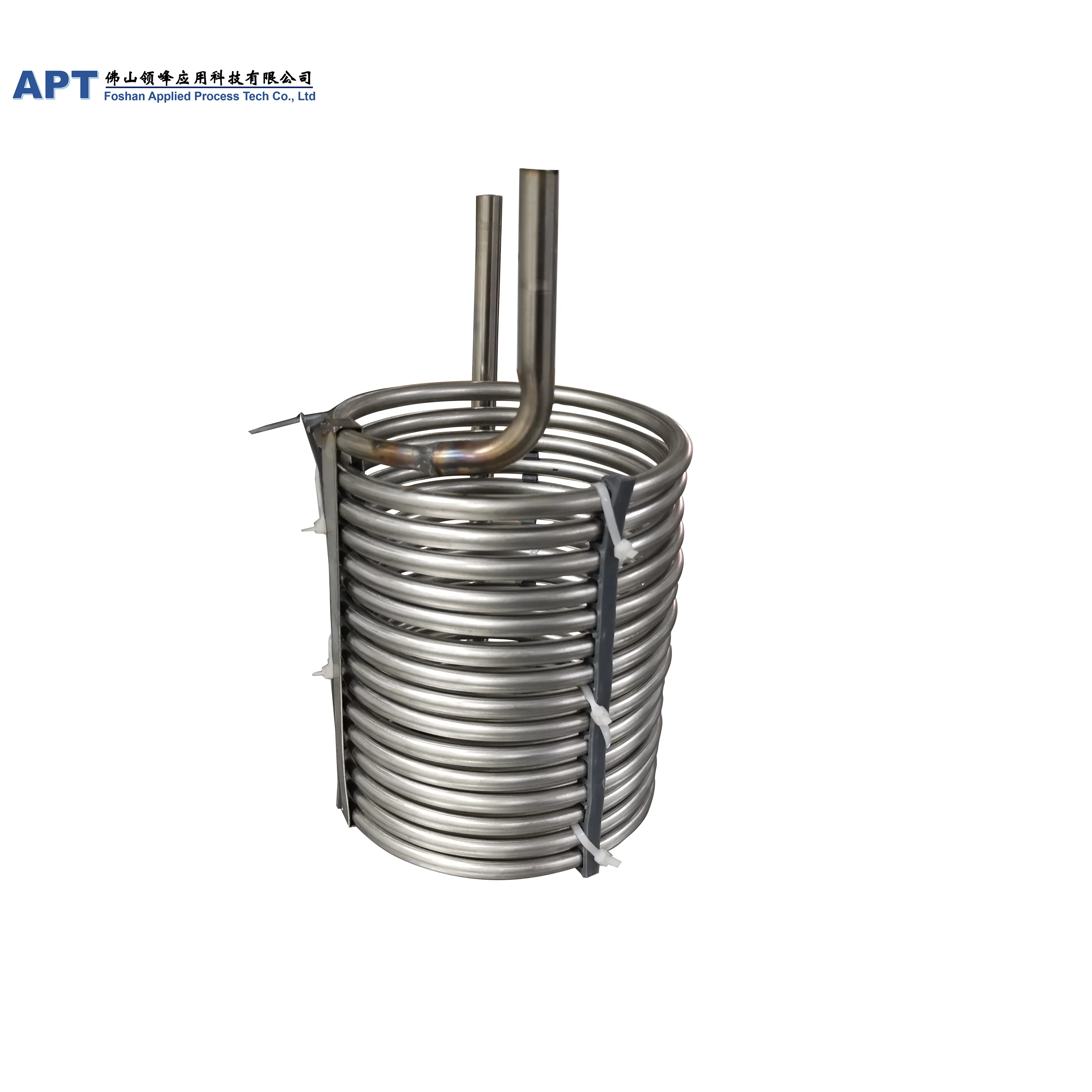 APT 15HP  immersion type stainless steel 304 tube coil chiller for water tank cooling