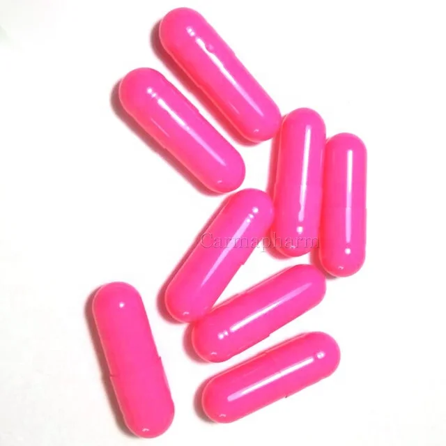 Pink halal empty gelatin capsule shells size 0