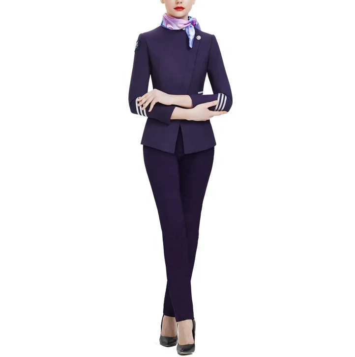 Customize Factory Direct Suit Blazer Skirt Pants Air Suit Fashion Flight Attendant Uniform Suits Airline Uniforms Ladies