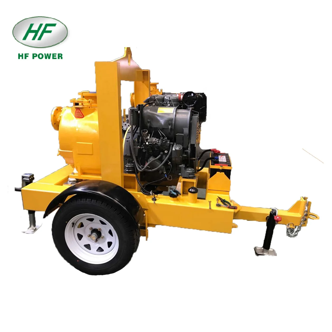 HFCT4 3 inch 4 inch diesel trash water pump with deutz F2L912 engine and trolley