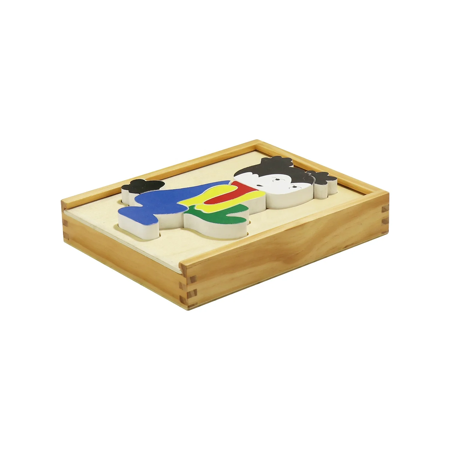 wooden  toy Factory hot sale personalized design creative shape block puzzle toys wooden products