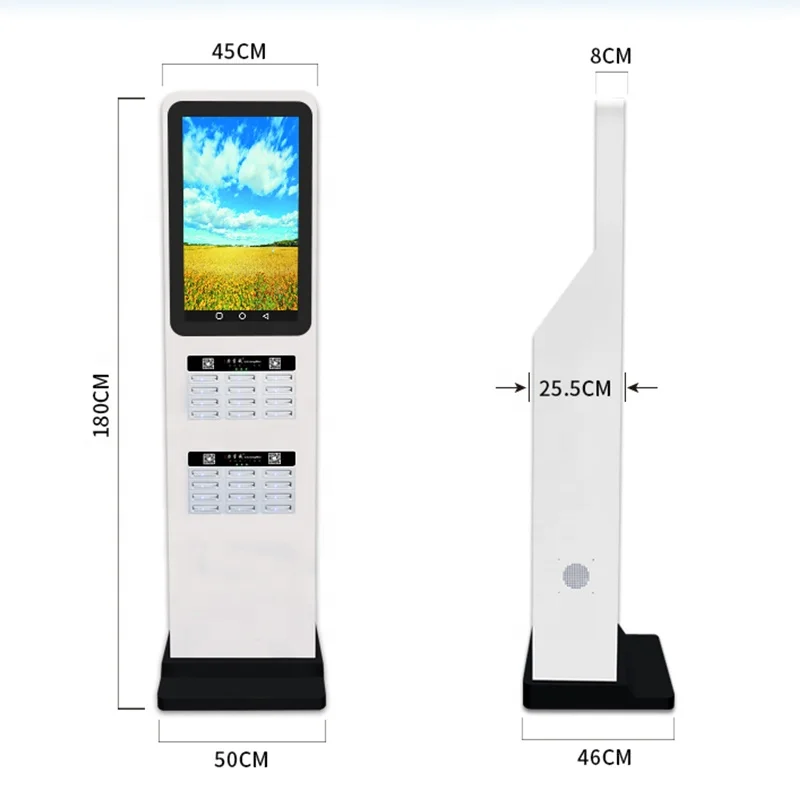 
OEM popular 10slots charger station power bank with LCD screen for bus station 