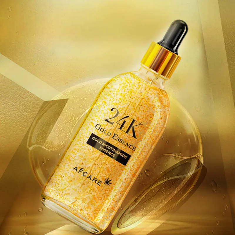 24k Gold Face Serum Anti Age For Skin Care Serum Whitening And Pore Shrinking Private Label Luxury 24k facial serum