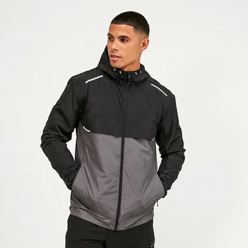 Wholesale Fashion Gym jacket Reflective Woven Jacket Athletics Pocket Training Sports Jacket man