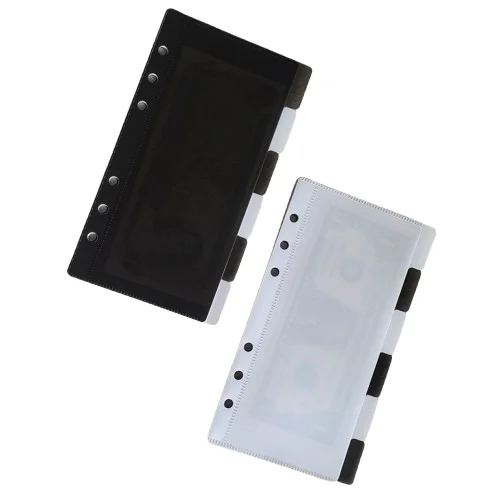 New Colors Durable PP Personal Budget Cash Stuffing Cash Envelopes For Ring Binder Tabbed Budget Envelopes Zipless A6 Envelopes