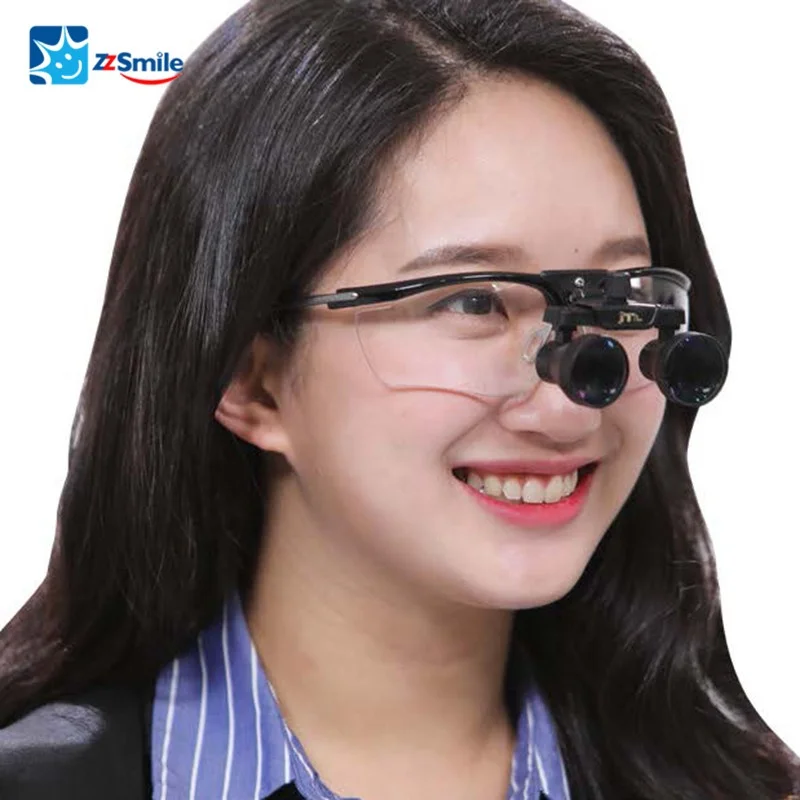 Auto Focus Anti-fogging Lens Titanium Flip-up Type Dental Loupes 2.5X Dental Implant Surgical Series