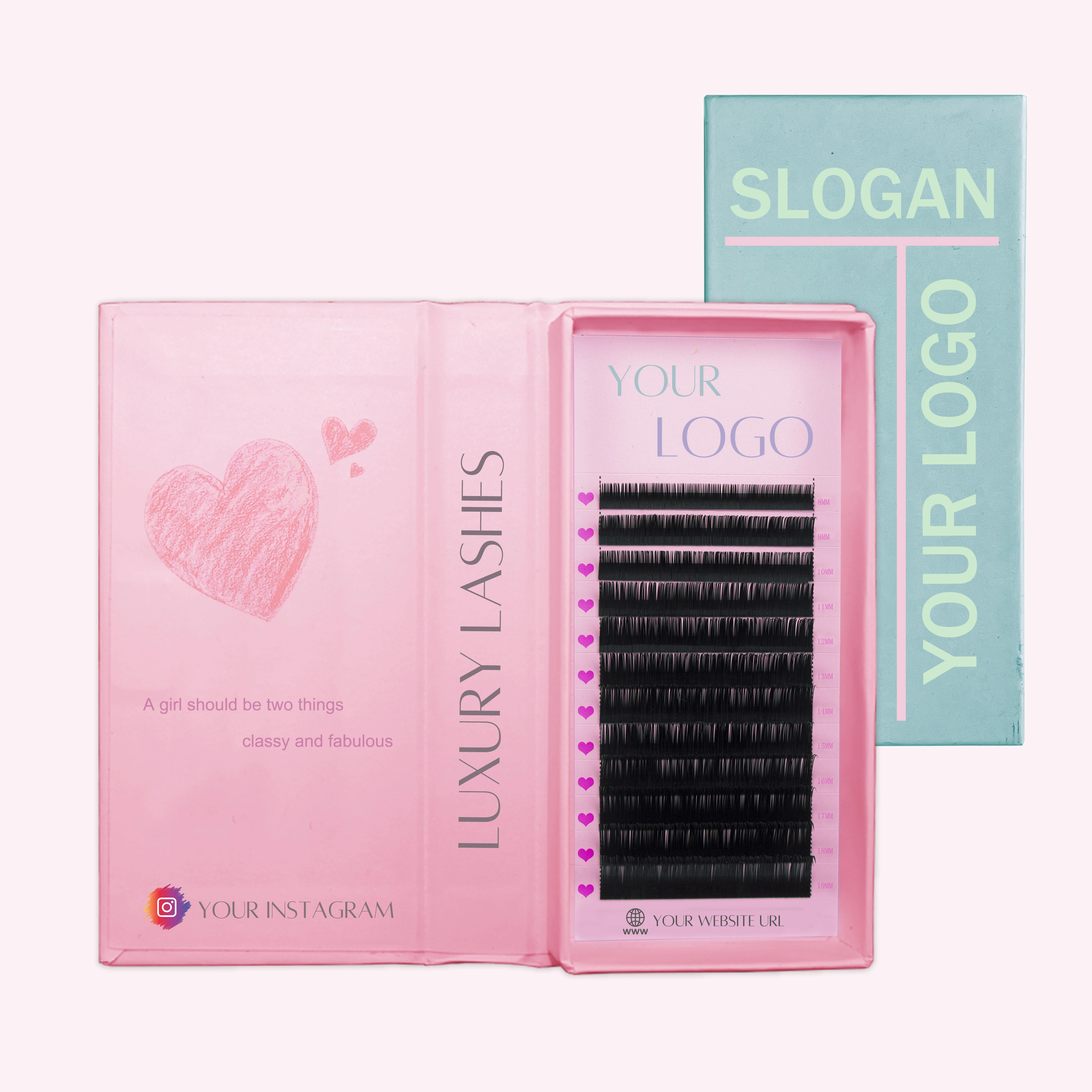 Anrolash 2021 New Eyelash Extension Cashmere Volume Lash Extensions Trays 20-25Mm Faux Mink Individual Lashes