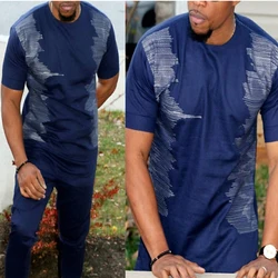 H & D Wholesale Cheap Quality African Clothing Patterns Khaki Pant Shirt Design For Men