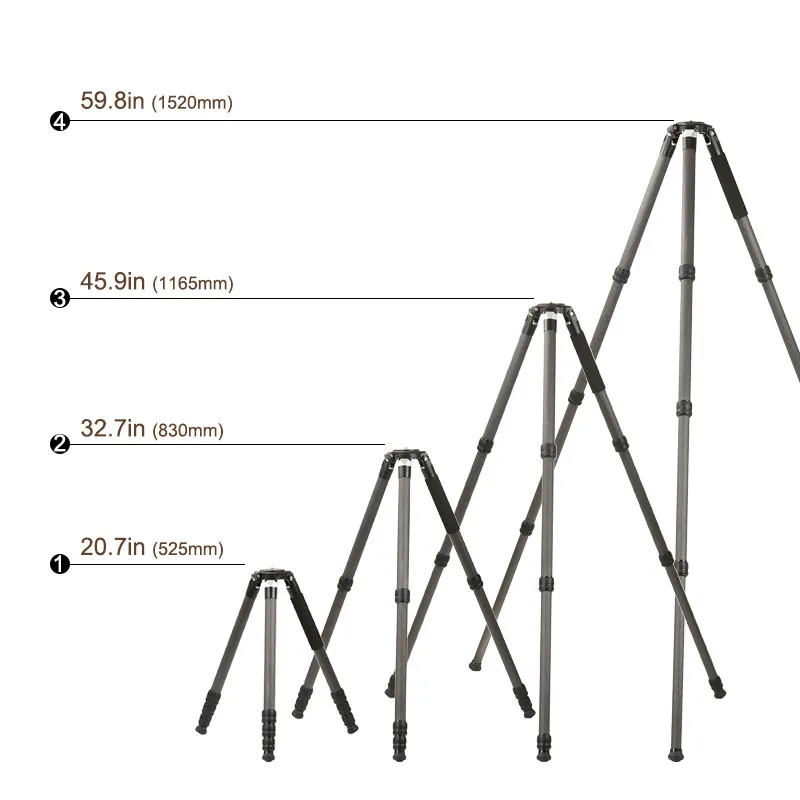 Large load bearing carbon fiber camera tripod hunting tripod stand