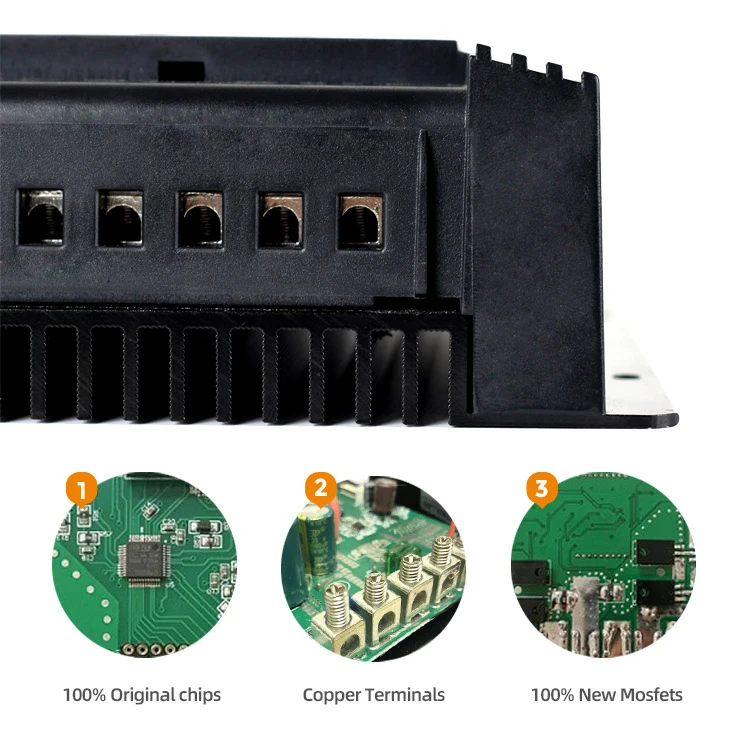 China manufacturer smart solar controller 12v 24v 60a 60amp lithium battery charge mppt solar regulator