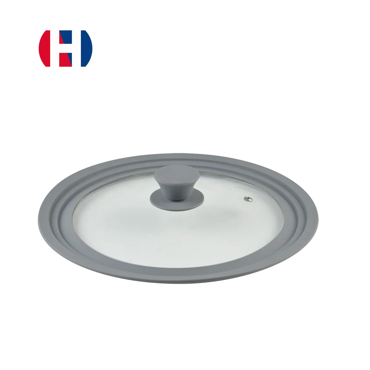 
11.4 Inch Silicone Glass Lid Covers for Pots and Pans, Tempered Glass & Food Safe Silicone Rubber Rim 