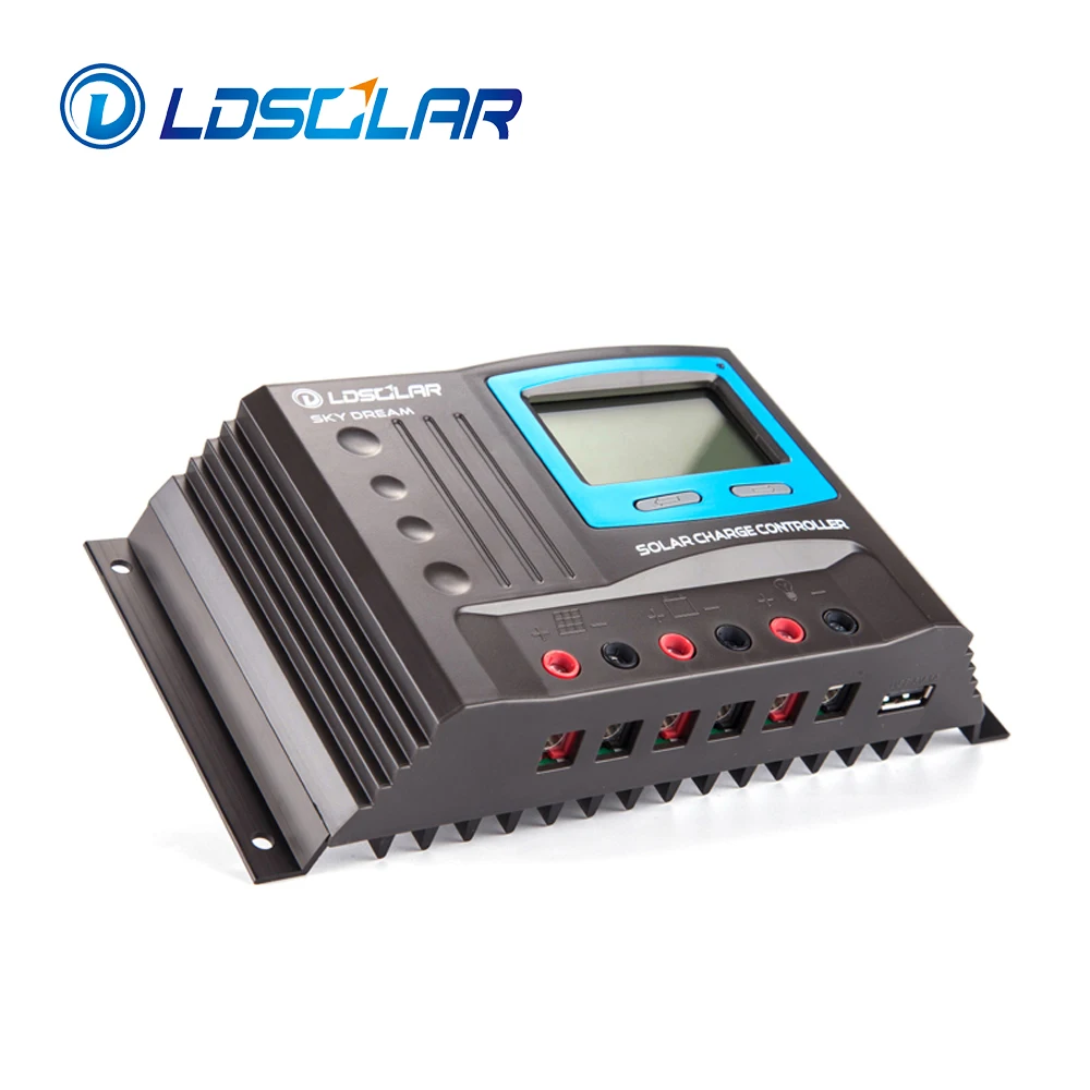 Smart Solar Panel Controller Regulator 24V 12V DC Output 40A 50A 60A Manual PWM Solar Charger Controllers