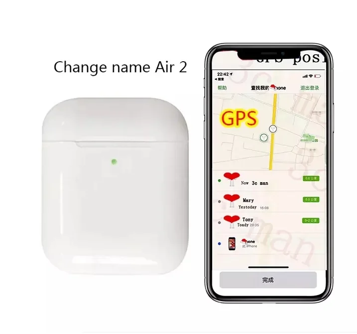  Беспроводные наушники airoha 1536u Air 2 Gen TWS GPS глобальное позиционирование