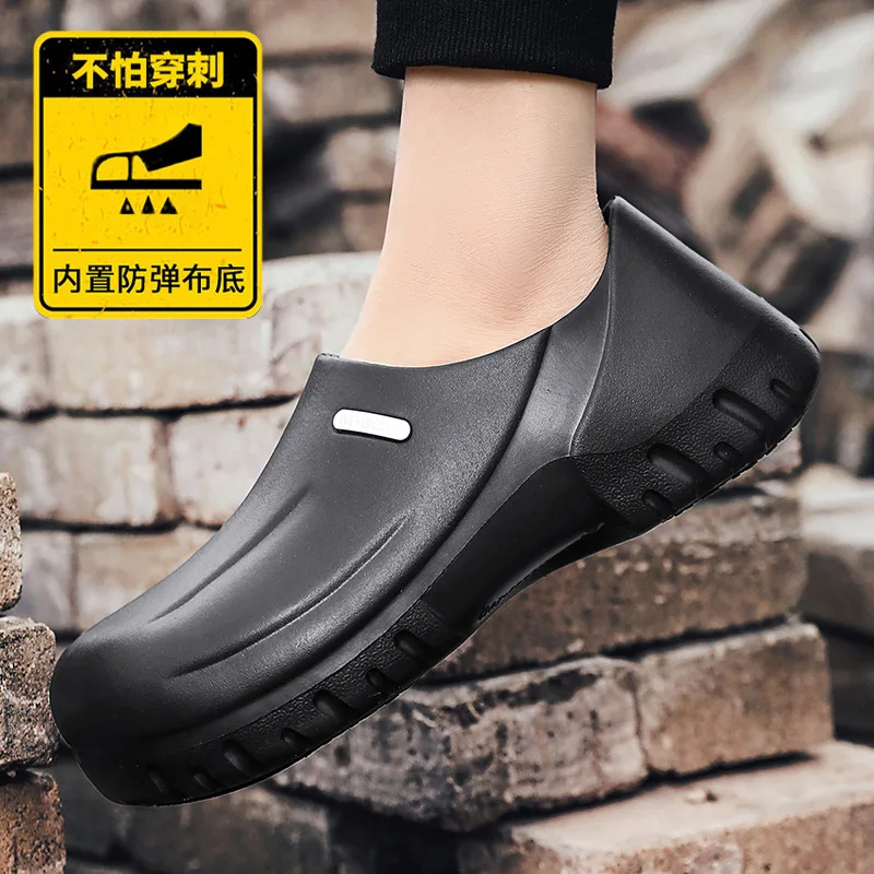 Bomei High Quality Anti-slip Rubber Sheet Cook Chef Shoes In Stock Cleanroom Food Industry Eva Clogs manufacturer