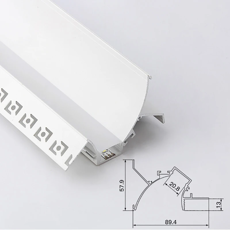 Aluminium For Lamps Indirect Lights Corner Case 100/75 Flexible Strip Aluminum 4m Shenzhen Banner Extrusion T Slot Led Profile