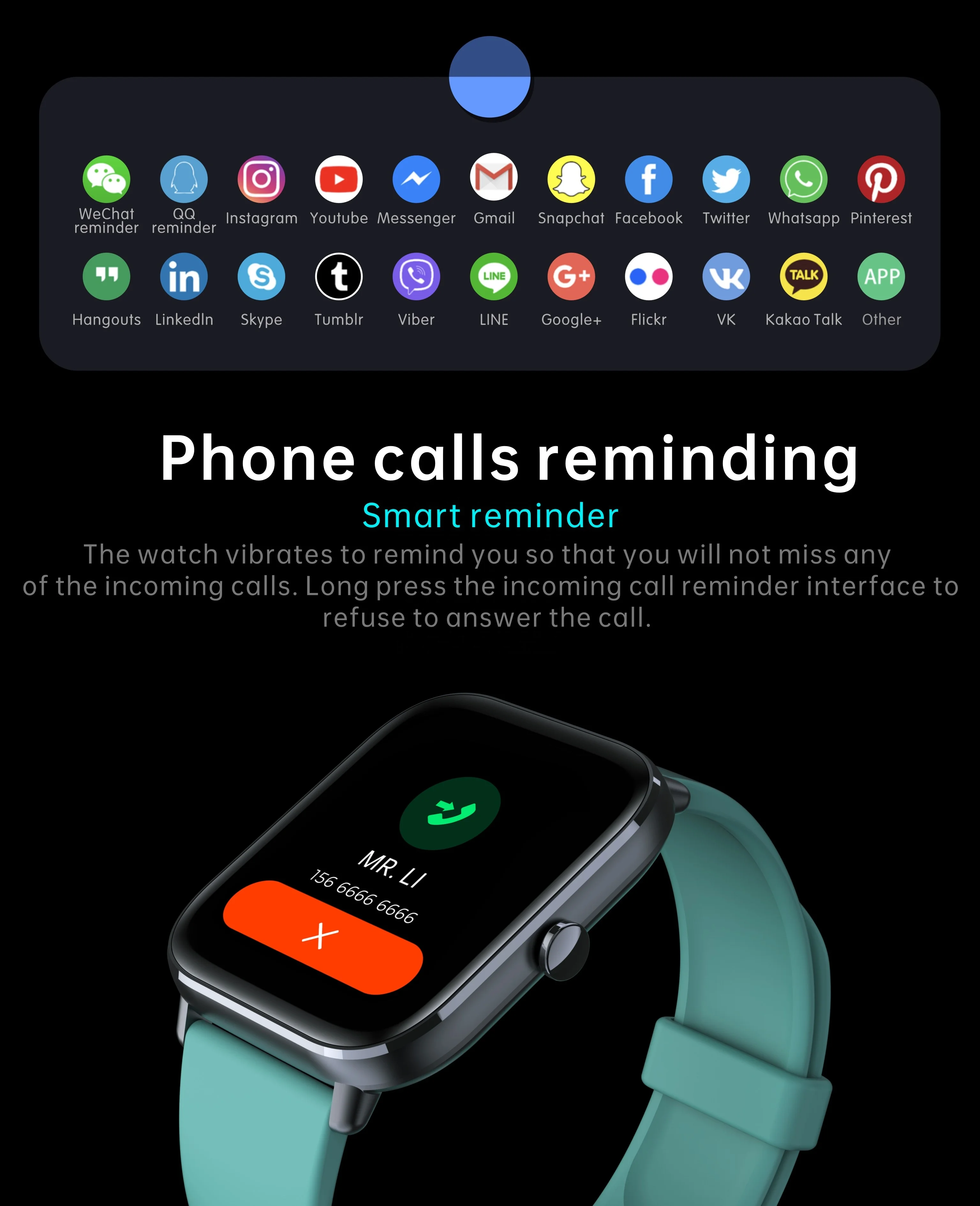 YiQunGo Smart Watch QS15 Wristband Fitness Bracelet Tracker Sport Real Body Temperature Dmartwatch