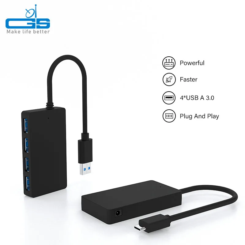 4 In 1 Multiport Type C Hub USB 3.0 Multi-function Converter Splitter USB C HUB adapter for Laptop and iphone