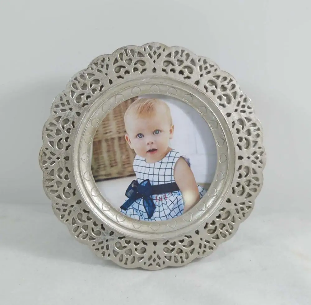 Gold sliver picture frame small baroque rectangle photo frame 2.5*3.5