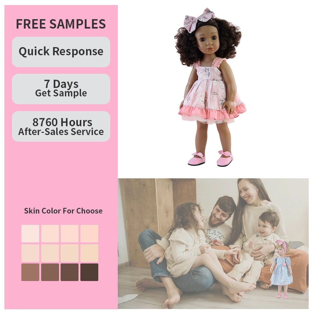 Good Selling 24 Inch Soft Silicone Vinyl Baby Doll 18 Inch  American Doll Girls With Beautiful Clothes