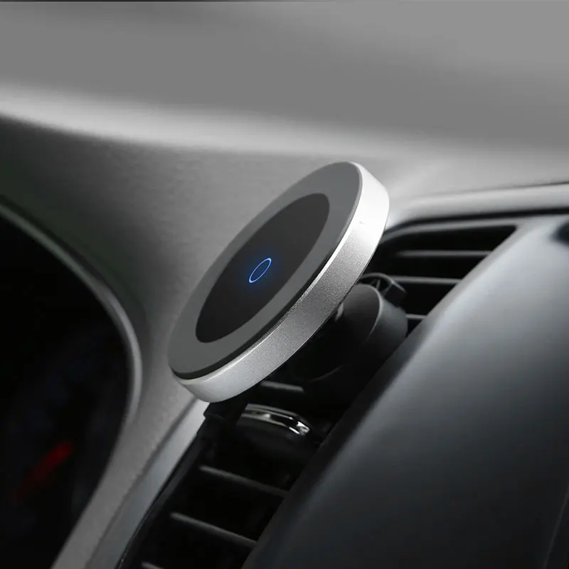 
Magnetic Wireless Car Charger Full Automatic Mount Qi Wireless Fast Charging Car Holder Stand for Mobile Phone 