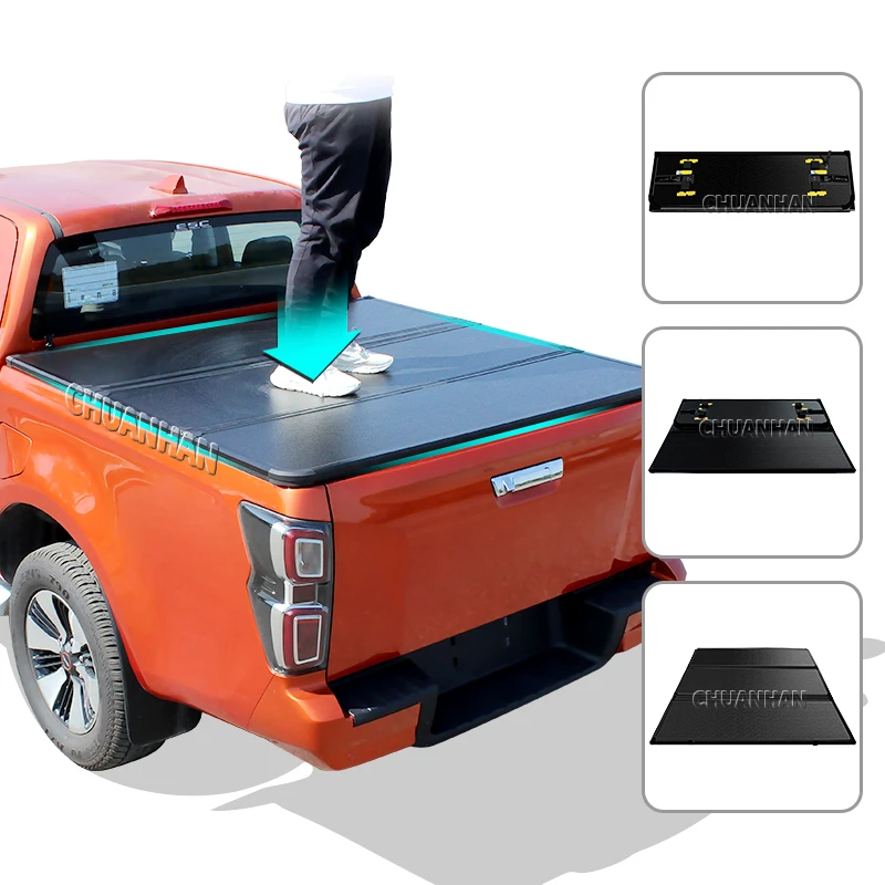 Gwm tonneau cover hard tri-fold bakflip mx4 tonneau cover l200 for chevy silverado gmc mitsubishi triton