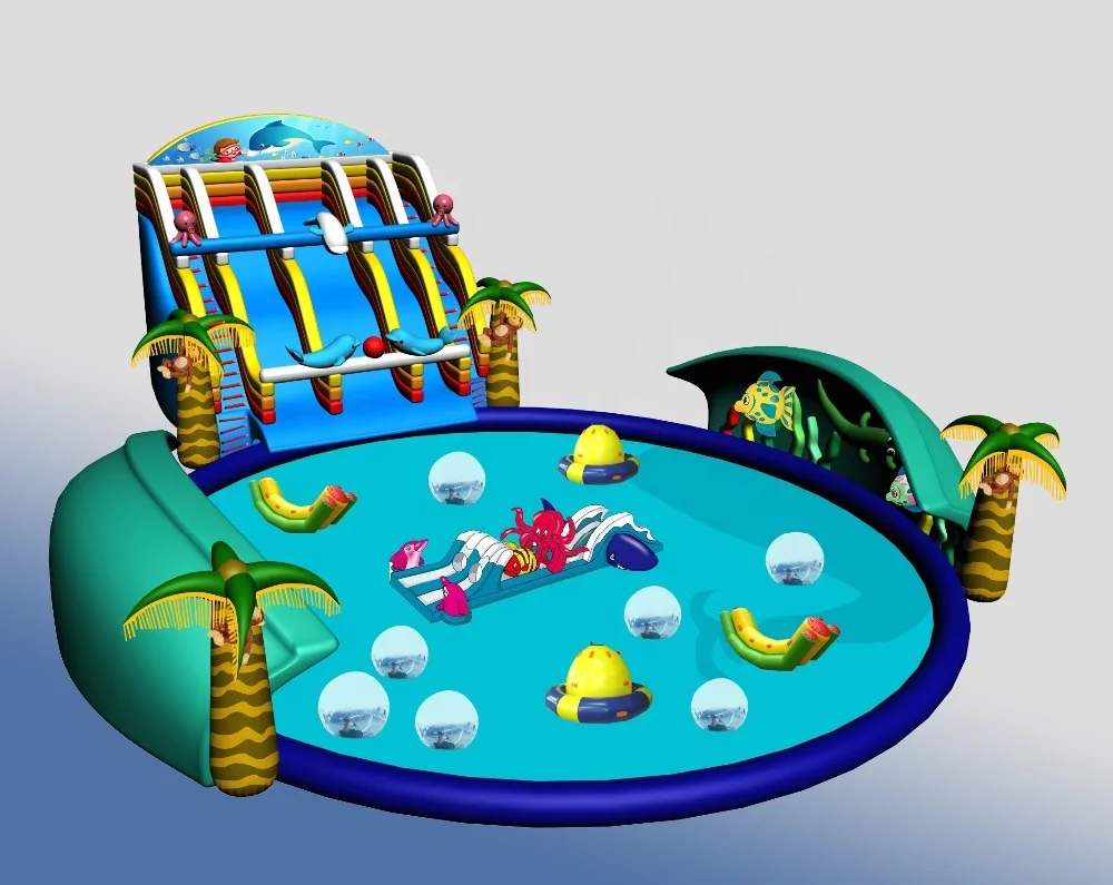 Commercial Outdoor Funny Summer Amusement Water Games Inflatable Water Pools Park Playground Equipment