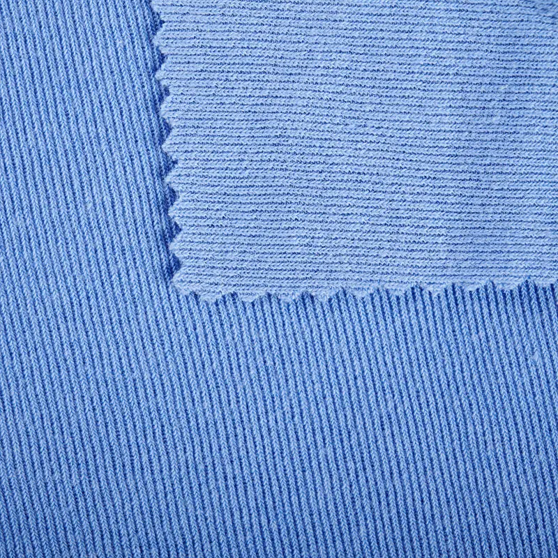 High Quality 60% Polyester 40% Cotton Single Ribbed Knit Fabric 226gsm Outdoor Sportswear Winter Jacket Fabrics