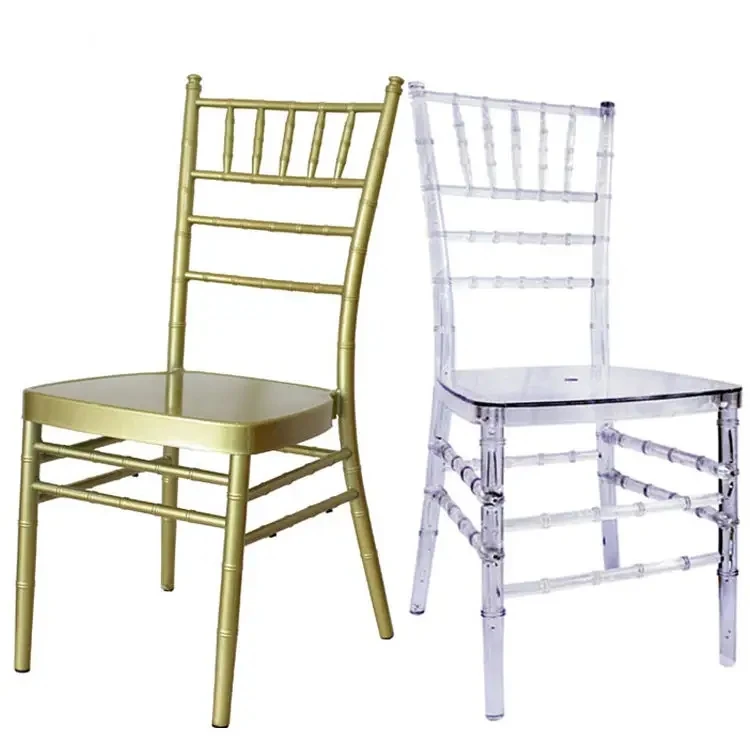 Wholesale Trasparentes Tiffany Napoleon White Clear Silla De Boda Chiavari Resin Acrylic Plastic Hotel Chairs for Wedding