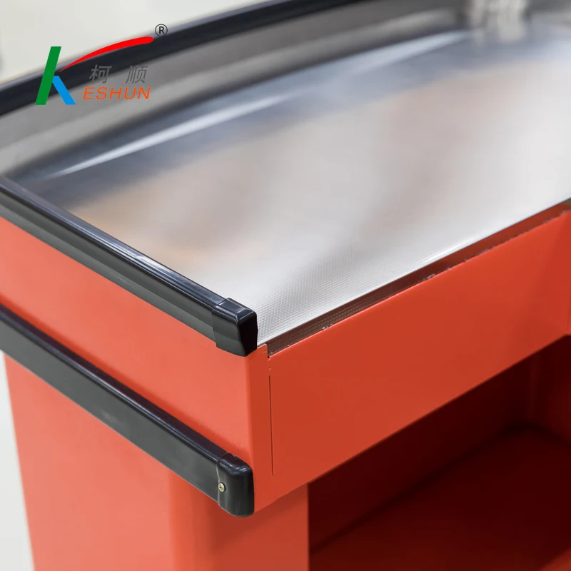 Кассовый стол для супермаркета с конвейерной лентой