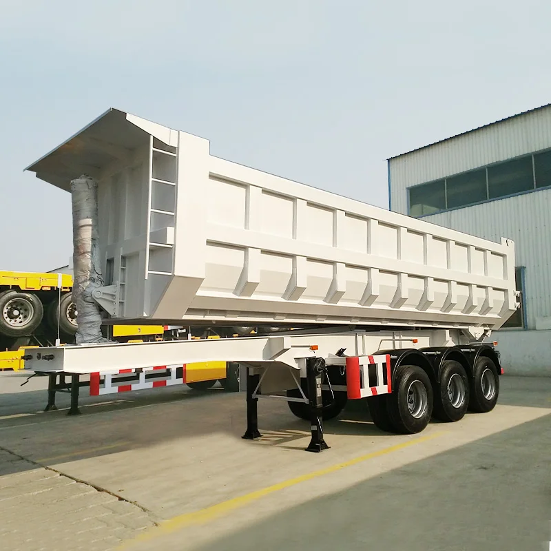 Transport Dump Semi Trailer Tipper Semitrailer Steel Panda Truck Trailers Semi-trailer Sand Stone for Sale Hydraulic 60 Ton