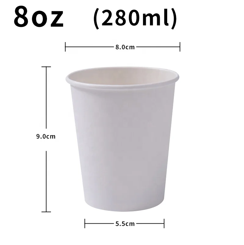 100% biodegradable material Paper Cup with or without lid custom logo custom printing