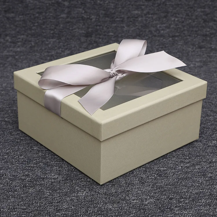 Exquisite ribbon dessert packaging Jewelry Luxury clothing shopping box custom paper box for flowers dark green gift boxes
