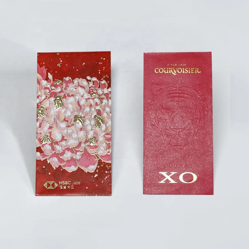 2024 Custom Brand Dragon Year Red Pockets Chinese New Year Popular Embossing And Laser Cutting Red Envelopes