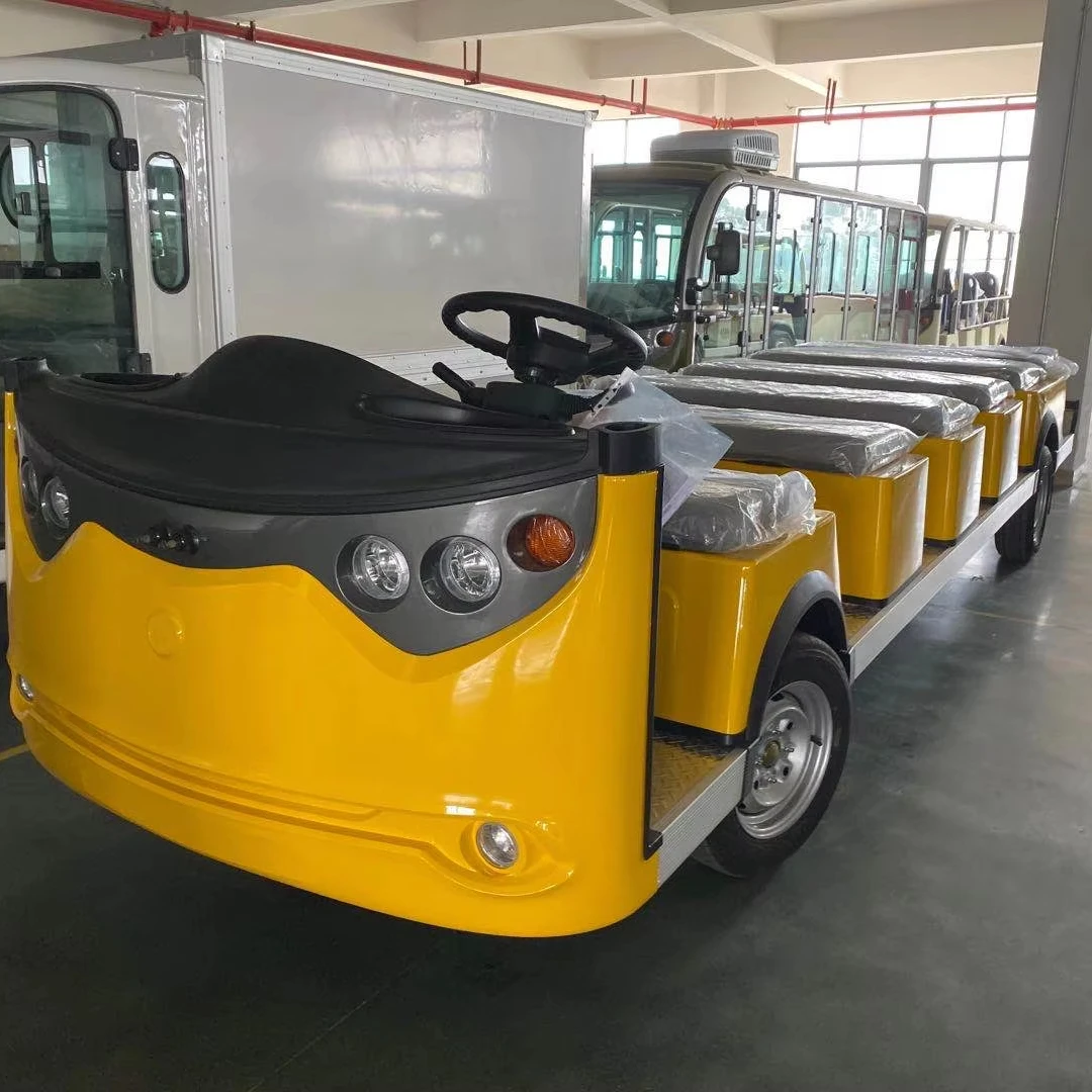 Electric Transport car 96v 12kw ac motor sightseeing bus with lithium battery