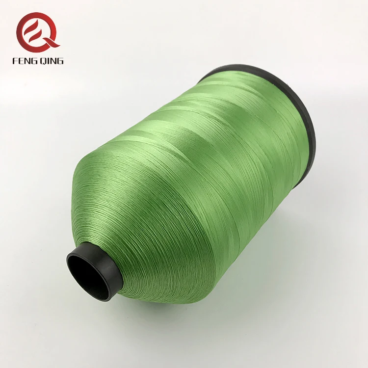 10% oiled sewing thread FDY  dyed 210D/3 polyester thread 1kg per cone  leathers sewing thread