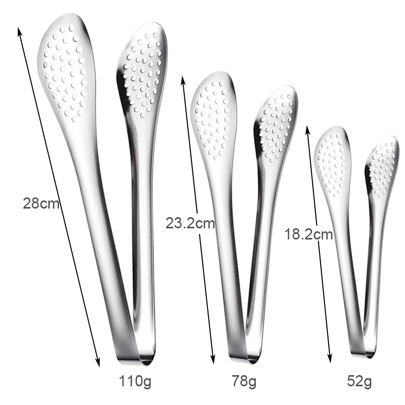 Wholesale 7/9/12 Inch Kitchen Buffet Party Catering Salad Cake Bread Serving Stainless Steel Tongs