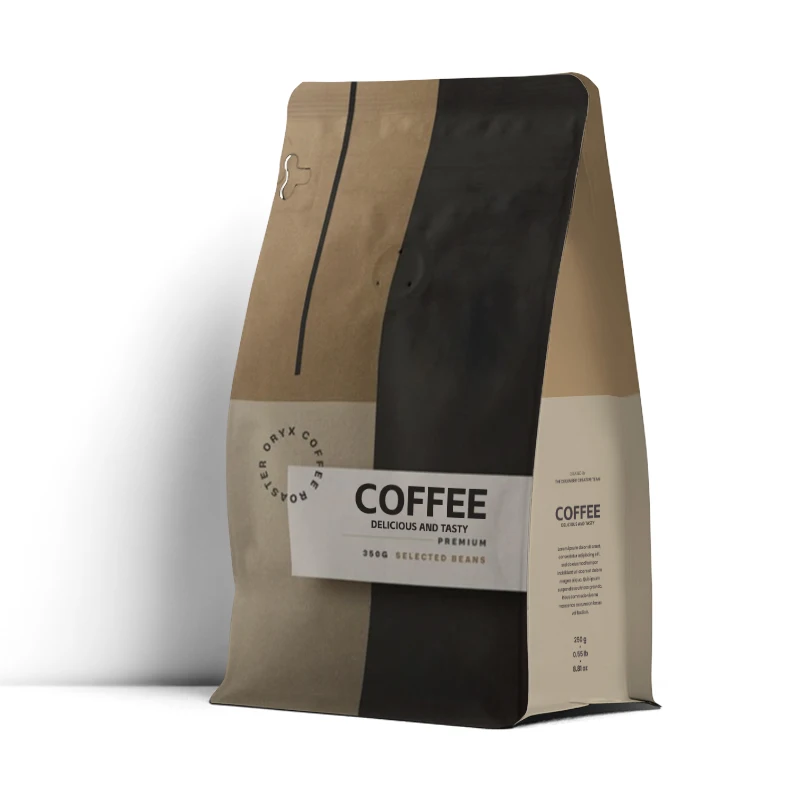 Custom Coffee Bags USA SA AU Coffee Beans Packaging 250g 12oz 5lb Coffee Packaging Bag With Valve And Zipper